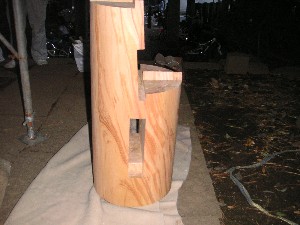 （3）根継ぎ欅材加工完了